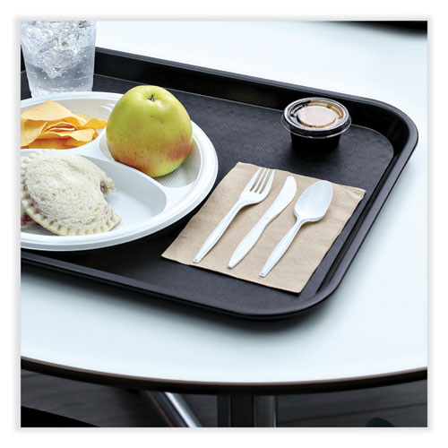 Image of Boardwalk® 1/4-Fold Lunch Napkins, 1-Ply, 12 X 12, Kraft, 500/Pack, 12 Packs/Carton