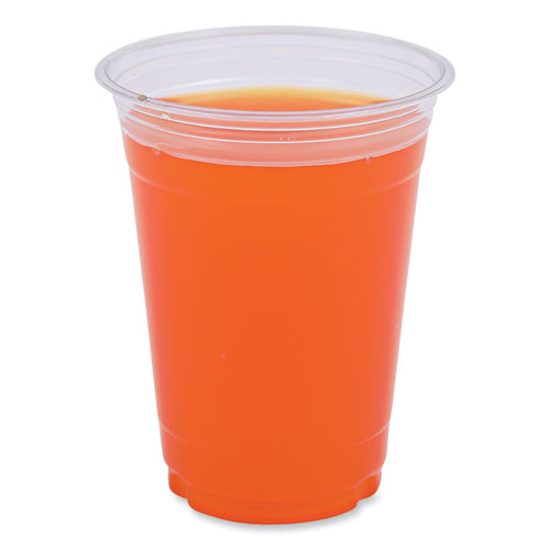 Image of Clear Plastic Cold Cups, 16 oz, PET, 50 Cups/Sleeve, 20 Sleeves/Carton