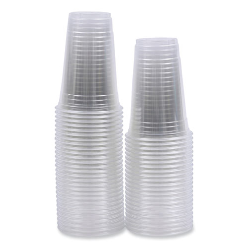 Image of Boardwalk® Clear Plastic Cold Cups, 20 Oz, Pet, 50 Cups/Sleeve, 20 Sleeves/Carton