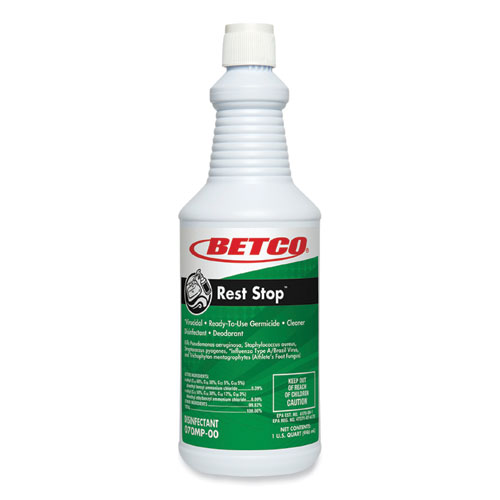 Betco® Rest Stop Non-Acid Bowl and Restroom Cleaner, Floral Fresh Scent, 1 gal Bottle, 4/Carton