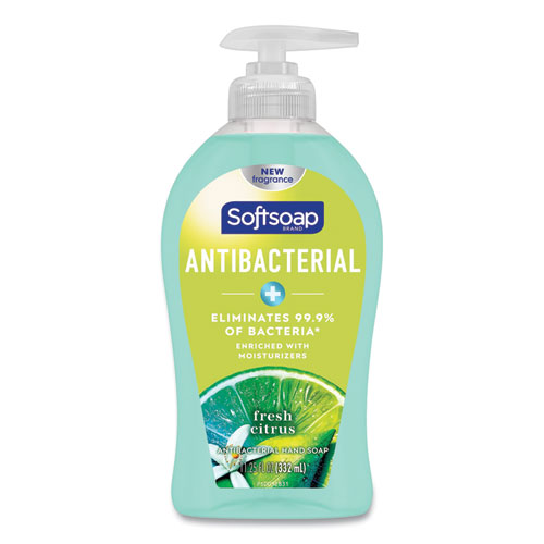 Softsoap® Antibacterial Hand Soap, Fresh Citrus, 11.25 oz Pump Bottle, 6/Carton