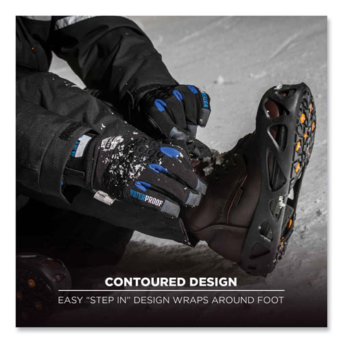 Image of Ergodyne® Trex 6304 One-Piece Step-In Full Coverage Ice Cleats, X-Large, Black, Pair, Ships In 1-3 Business Days