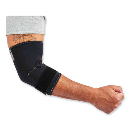 Image of Ergodyne® Proflex 655 Compression Arm Sleeve With Strap, X-Large, Black, Ships In 1-3 Business Days