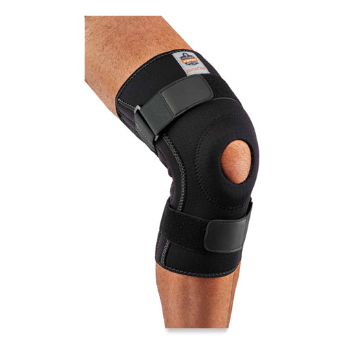 A) Group A: a patella-stabilizing, motion-restricting knee brace. The