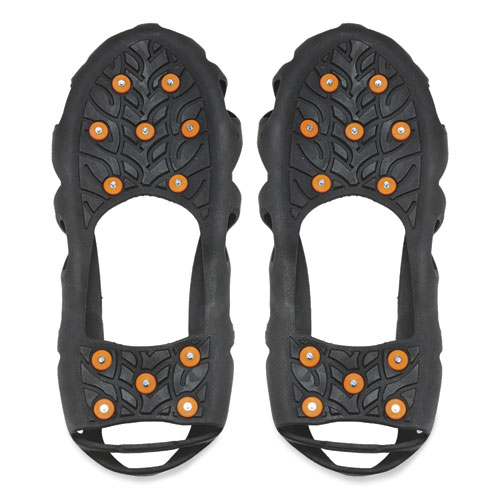 Ergodyne® Trex 6304 One-Piece Step-In Full Coverage Ice Cleats, Medium, Black, Pair, Ships In 1-3 Business Days