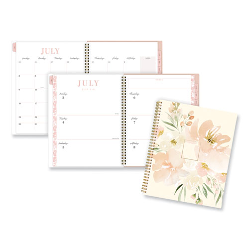 Cambridge® Leah Bisch Academic Year Weekly/Monthly Planner, Floral Art, 11 X 9.87, Floral Cover, 12-Month (July To June): 2023 To 2024