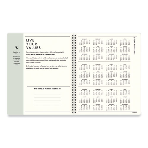 Image of Cambridge® Greenpath Academic Year Weekly/Monthly Planner, Greenpath Art, 11 X 9.87, Floral Cover, 12-Month (July To June): 2023 To 2024
