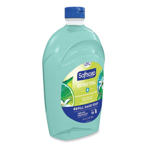 Image of Softsoap® Antibacterial Liquid Hand Soap Refills, Fresh, 50 Oz, Green, 6/Carton