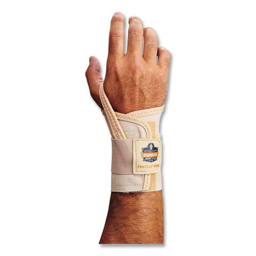 Ergodyne® Proflex 4000 Single Strap Wrist Support. Small, Fits Right Hand, Tan, Ships In 1-3 Business Days