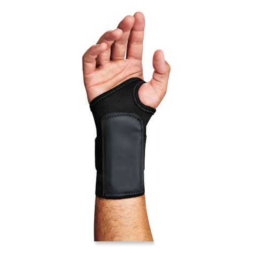 Ergodyne® Proflex 4000 Single Strap Wrist Support, Small, Fits Left Hand, Black, Ships In 1-3 Business Days