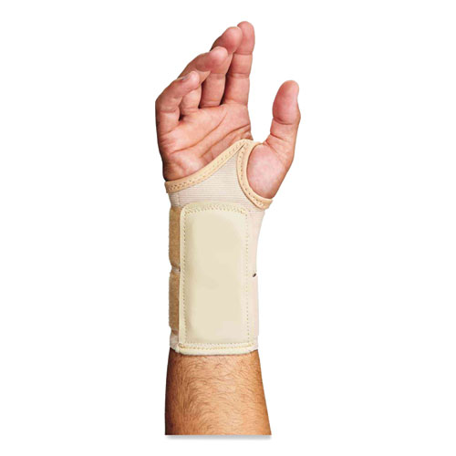 Image of Ergodyne® Proflex 4010 Double Strap Wrist Support, Small, Fits Left Hand, Tan, Ships In 1-3 Business Days