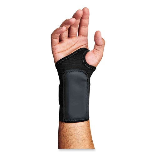 Image of Ergodyne® Proflex 4000 Single Strap Wrist Support, Small, Fits Right Hand, Black, Ships In 1-3 Business Days