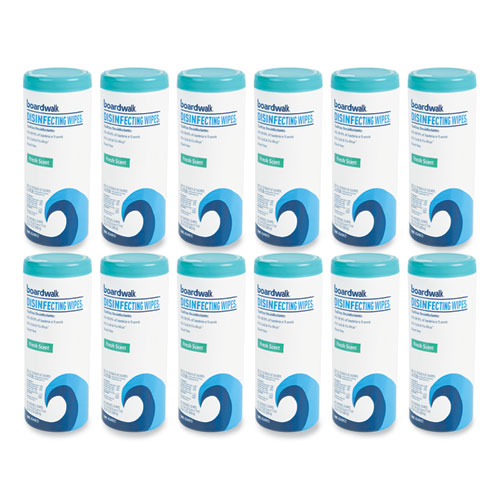 Disinfecting Wipes, 7 x 8, Fresh Scent, 35/Canister, 12 Canisters/Carton