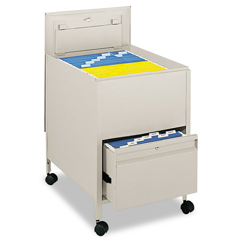 LOCKING MOBILE TUB FILE WITH DRAWER, LEGAL SIZE, 20W X 25.5D X 27.75H, PUTTY