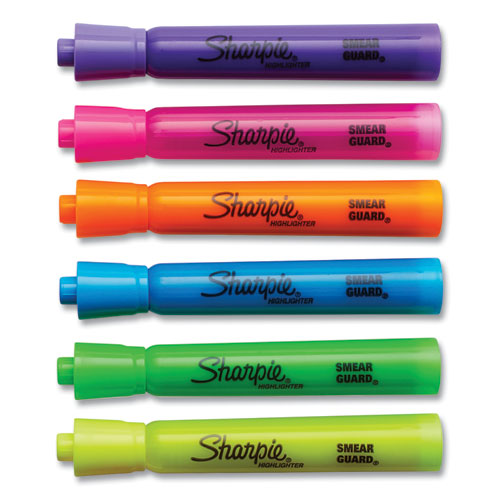 Image of Sharpie® Tank Style Highlighters, Assorted Ink Colors, Chisel Tip, Assorted Barrel Colors, 36/Pack