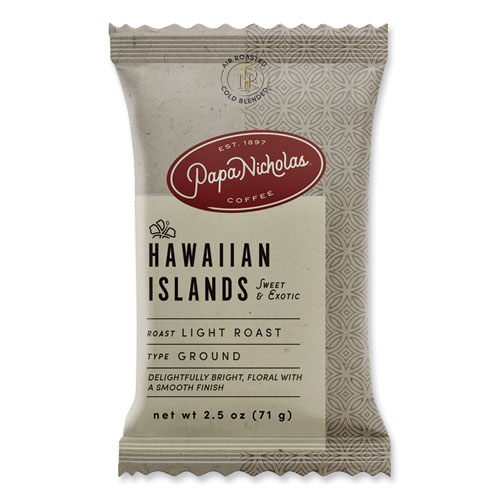 Image of Papanicholas® Coffee Premium Coffee, Hawaiian Islands Blend, 18/Carton