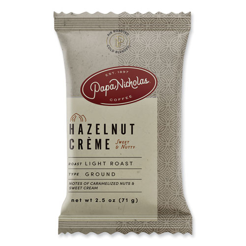 Papanicholas® Coffee Premium Coffee, Hazelnut Creme, 18/Carton