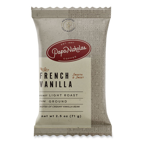 Papanicholas® Coffee Premium Coffee, French Vanilla, 18/Carton