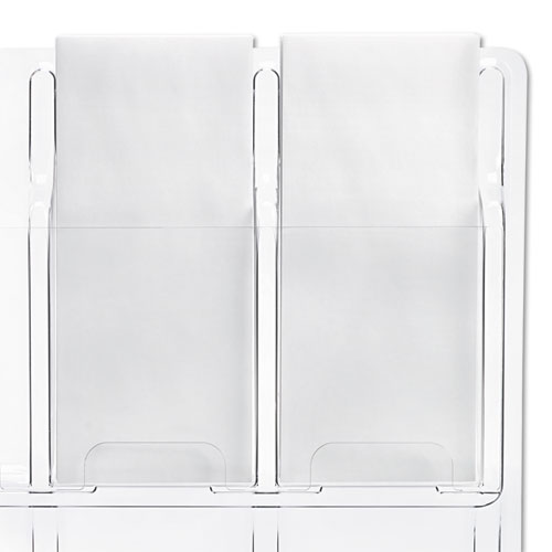 Image of Safco® Reveal Clear Literature Displays, 24 Compartments, 30W X 2D X 41H, Clear