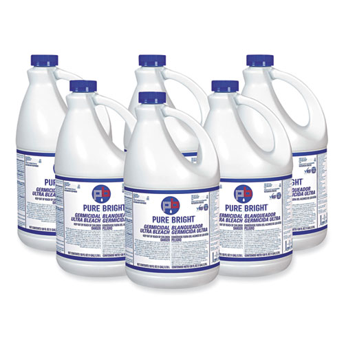 Pure Bright® Liquid Bleach, 1 gal Bottle, 6/Carton