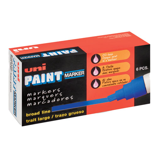 Image of Uni®-Paint Permanent Marker, Broad Chisel Tip, Blue