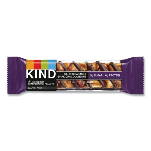 Image of Kind Nuts And Spices Bar, Salted Caramel And Dark Chocolate Nut, 1.4 Oz, 12/Pack