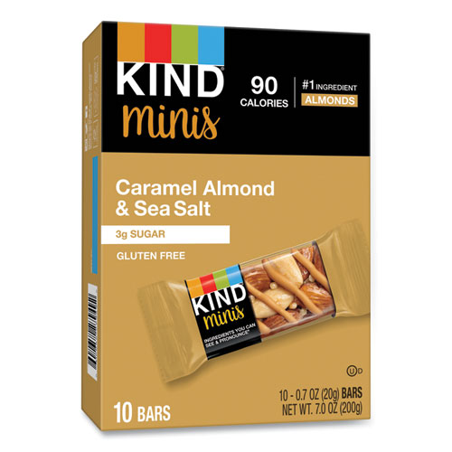 Image of Kind Minis, Caramel Almond Nuts/Sea Salt, 0.7 Oz, 10/Pack