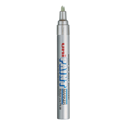 Image of Uni®-Paint Permanent Marker, Medium Bullet Tip, Metallic Silver