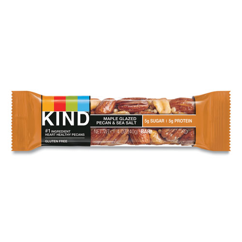 Image of Kind Nuts And Spices Bar, Maple Glazed Pecan And Sea Salt, 1.4 Oz Bar, 12/Box