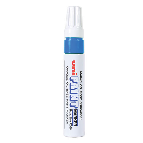 Uni®-Paint Permanent Marker, Broad Chisel Tip, Blue