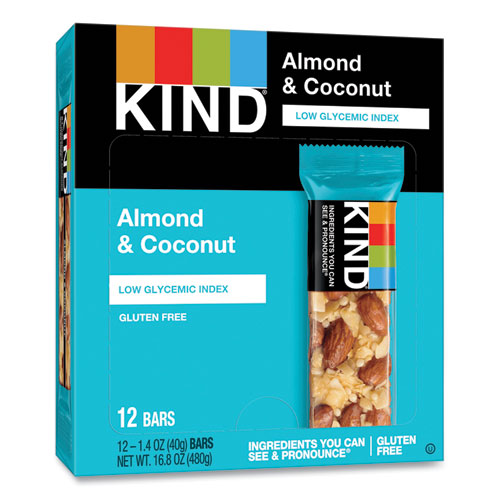 Image of Kind Fruit And Nut Bars, Almond And Coconut, 1.4 Oz, 12/Box