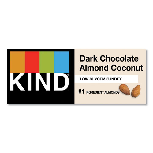 Image of Kind Fruit And Nut Bars, Dark Chocolate Almond And Coconut, 1.4 Oz Bar, 12/Box
