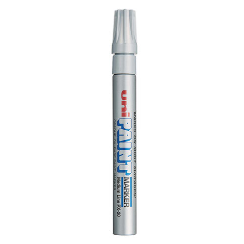 Uni®-Paint Permanent Marker, Medium Bullet Tip, Metallic Silver