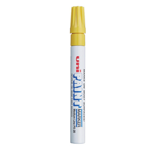 Image of Uni®-Paint Permanent Marker, Medium Bullet Tip, Yellow
