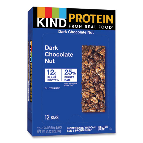 Image of Kind Protein Bars, Double Dark Chocolate, 1.76 Oz, 12/Pack