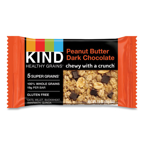 Image of Kind Healthy Grains Bar, Peanut Butter Dark Chocolate, 1.2 Oz, 12/Box