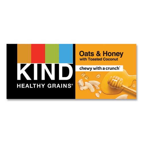 Image of Kind Healthy Grains Bar, Oats And Honey With Toasted Coconut, 1.2 Oz, 12/Box