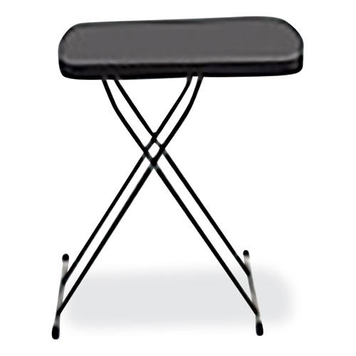 7110017026957 SKILCRAFT Personal Adjustable Height Folding Table, 18w x 26d x 20.8h to 26.6h, Charcoal Gray