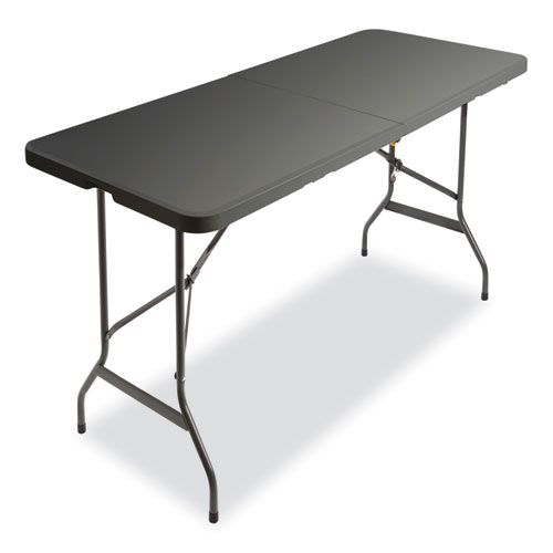 7110017025670 SKILCRAFT Bi-Fold Folding Table, Rectangular, 30w x 69d x 26h, Charcoal Gray