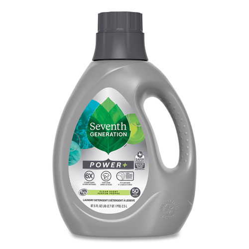 Power+ Laundry Detergent, Clean Scent, 87.5 oz Bottle