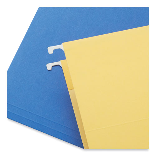 Image of Universal® Deluxe Reinforced Recycled Hanging File Folders, Letter Size, 1/5-Cut Tabs, Assorted, 25/Box