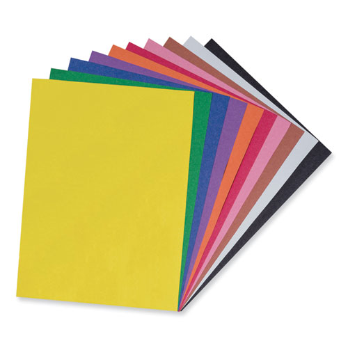 Sunworks Construction Paper, Bright White, 58 lbs, 9 x 12 - 50 count