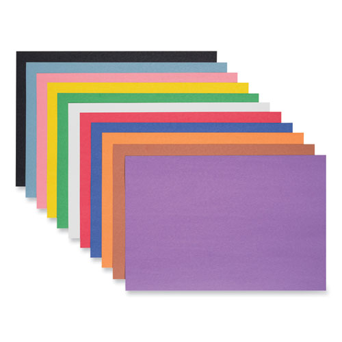 SunWorks Construction Paper Smart-Stack, 50 lb Text Weight, 12 x 18, Assorted, 150/Pack