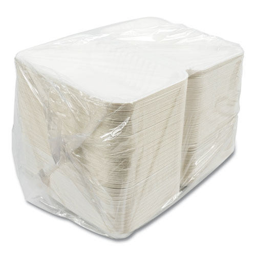 Bagasse PFAS-Free Food Containers, Hoagie/Hinged Lid, 1-Compartment, 6 x 3 x 9, Tan, Bamboo/Sugarcane, 250/Carton