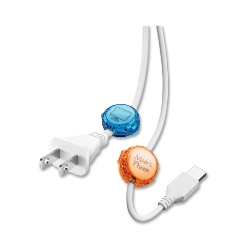 Image of Dotz® Cord Id, (10) Multi-Colored Identifiers, (40) Punch Out Icons