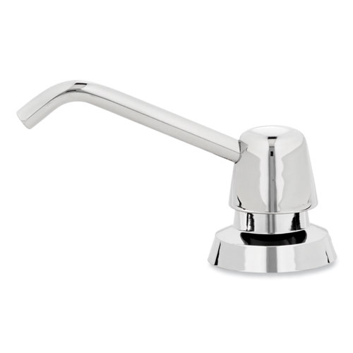 Manual Top-Fill Liquid Soap Dispenser, 4" Spout, 20 oz, 5.63 x 5.63 x 11.25, Chrome