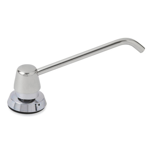 Image of Counter-Mounted Soap Dispenser, 34 oz,  3 x 4 x 6, Stainless Steel