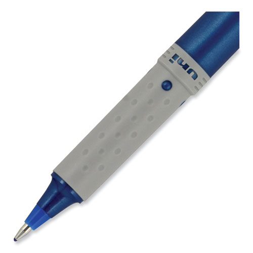 Image of Uniball® Grip Roller Ball Pen, Stick, Fine 0.7 Mm, Blue Ink, Blue Barrel, Dozen