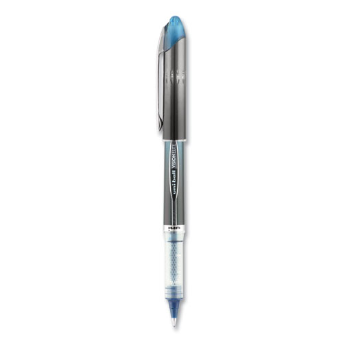 Image of Uniball® Vision Elite Roller Ball Pen, Stick, Extra-Fine 0.5 Mm, Blue-Black Ink, Black/Blue Barrel