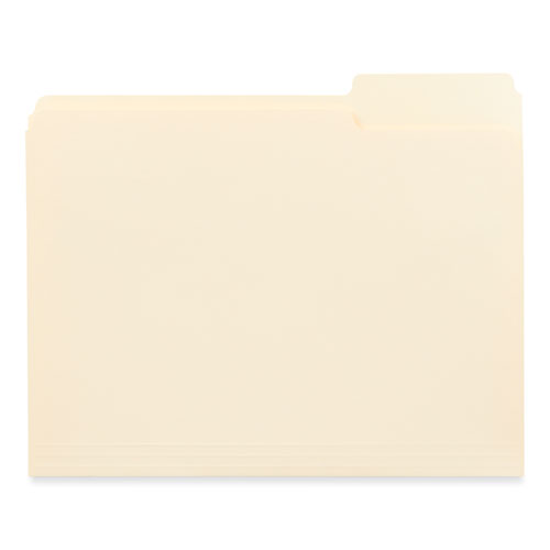 Top Tab File Folders, 1/3-Cut Tabs: Assorted, Letter Size, 0.75" Expansion, Manila, 250/Box